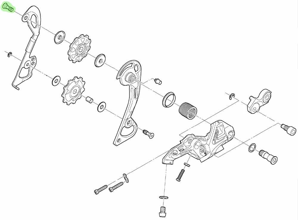 Shimano RD-M980/RD-M985/RD-M972 Vis De Guidage/galet Tendeur 4 Shimano RD-M980/RD-M985/RD-M972 Vis De Guidage/galet Tendeur – Image 2