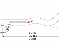 Syntace C3 Clip Embout De Guidon Aérodynamique -vélo de route SyntaceC3ClipAerolenkerAufsatz Abmessungen