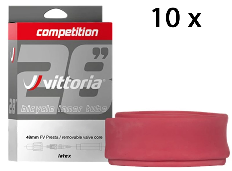 Vittoria Chambre à Air Competition Latex 30/38-622 48mm (10 Pièces) 3 Vittoria Chambre à Air Competition Latex 30/38-622 48mm (10 Pièces)